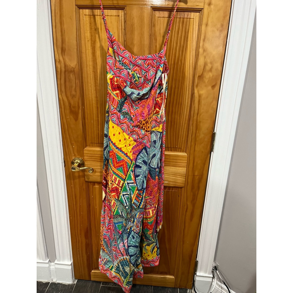 FARM Rio Multicolor Patchwork Midi Dress - Picture 2 of 10